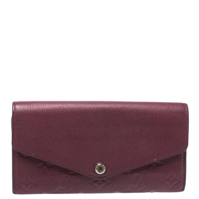 Louis Vuitton Burgundy Sarah Maroon Monogram Empreinte Leather Wallet