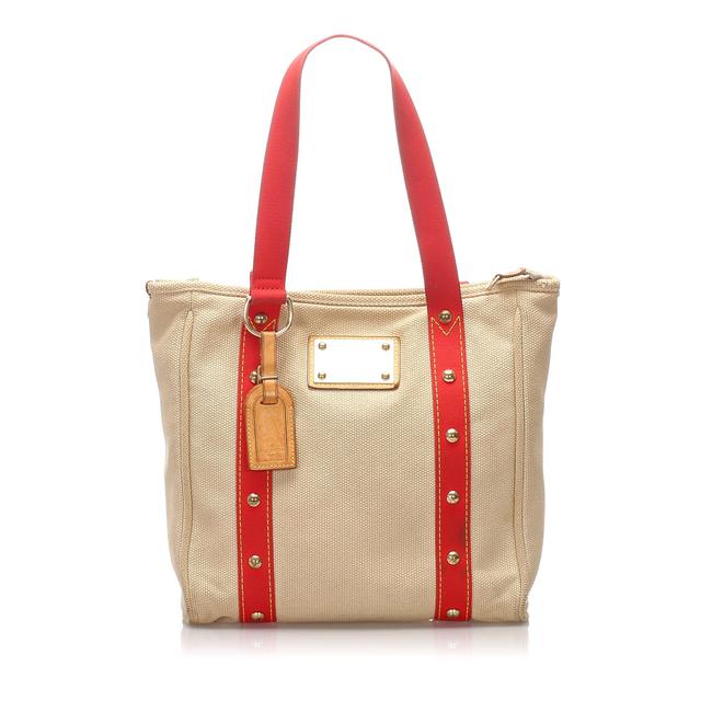 Louis Vuitton Cabas Antigua Mm Brown Canvas Tote