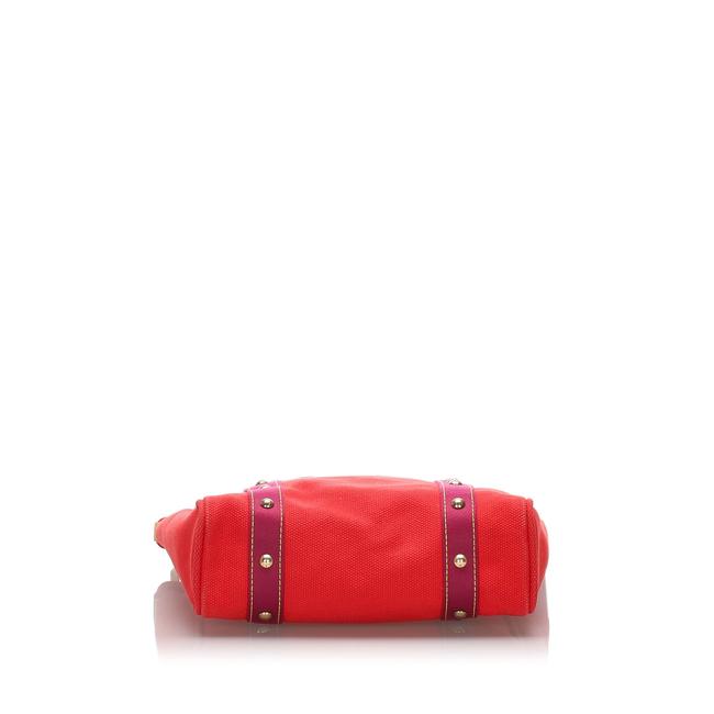 Louis Vuitton Cabas Antigua Mm Red Canvas Tote
