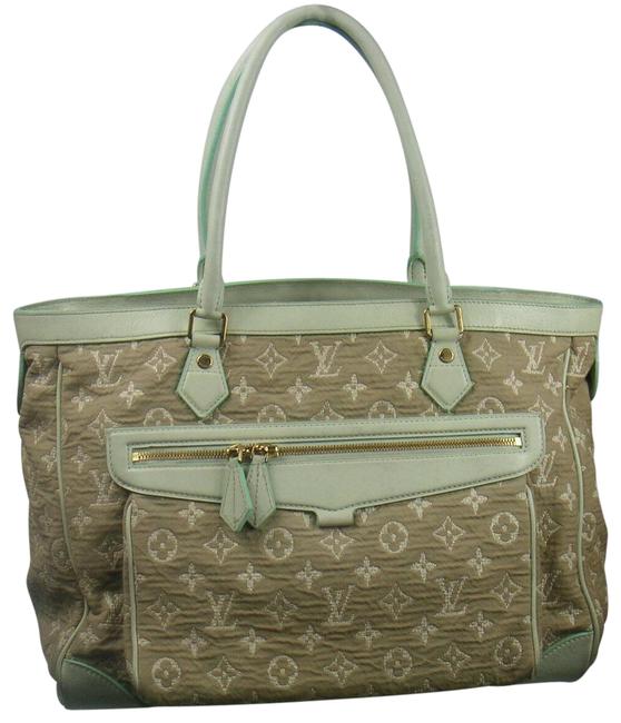 Louis Vuitton Cabas Monogram Denim Saba Gm Satchel