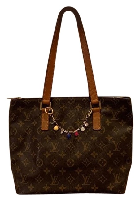 Louis Vuitton Cabas Piano Monogram Brown Leather Canvas Tote
