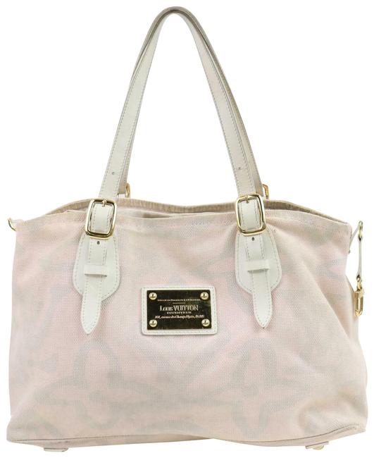 Louis Vuitton Cabas Tahitienne Monogram 871462 Pink Canvas Tote
