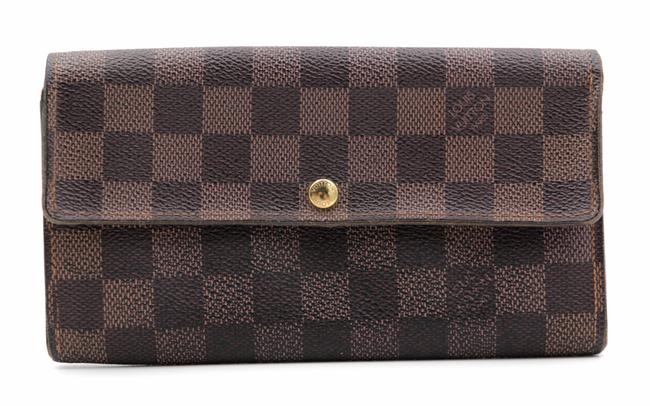 Louis Vuitton Canvas Damier Ebene Sarah Gm Wallet