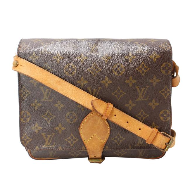 Louis Vuitton Shoulder Bag Crossbody Cartouchiere Gm Brown Monogram Canvas Tote