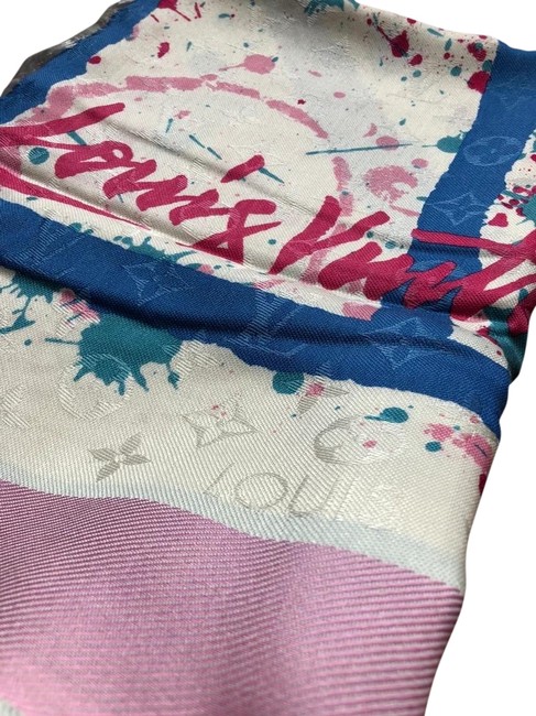 Louis Vuitton Chale Mra Blanc Monogram Shawl ScarfWrap