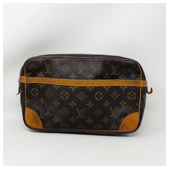 Louis Vuitton Compiegne 28 Brown Leather Clutch