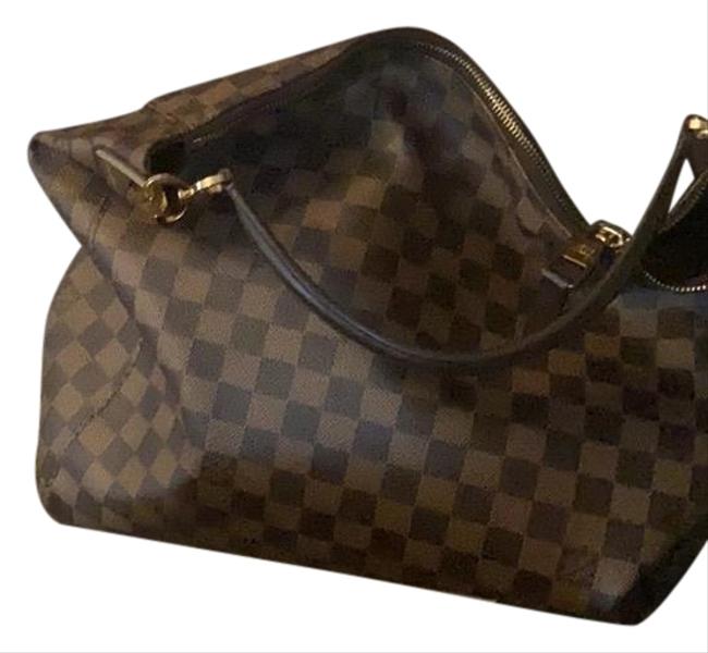 Louis Vuitton Damier Brown Monogram Upside Down Canvas Hobo Bag