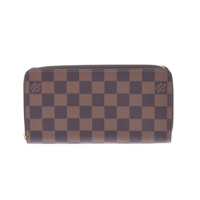 Louis Vuitton Damier Canvas Rose Ballerine Zippy N60046 Unisex Long Wallet