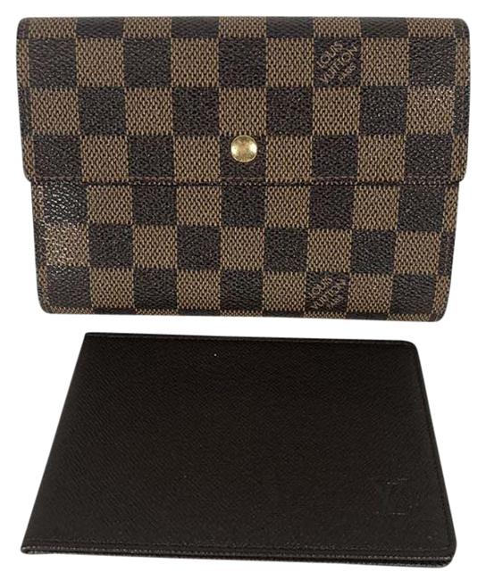 Louis Vuitton Damier Ebene Canvas Trifold Coin Wallet