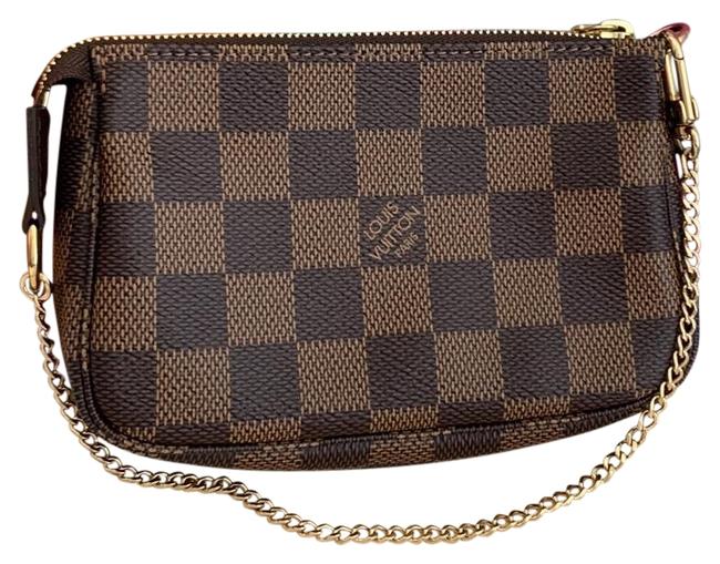 Louis Vuitton Damier Ebene Red Pochette Mini Wallet