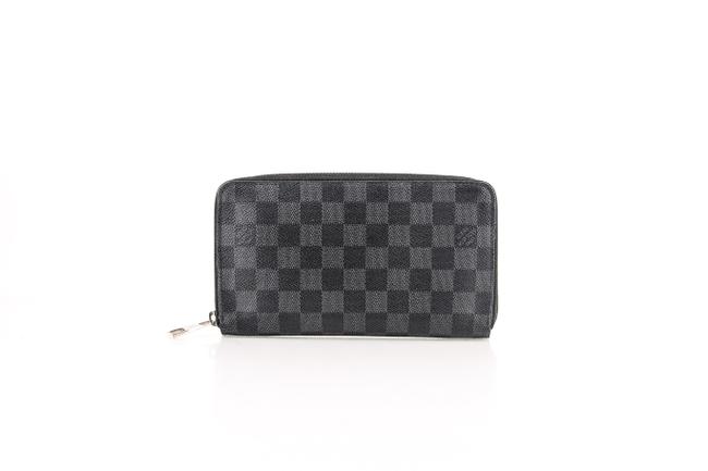 Louis Vuitton * Damier Graphite Zippy Organizer Canvas Wallet