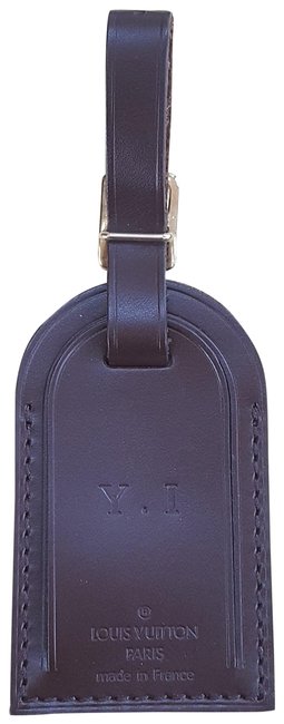 Louis Vuitton Dark Brown LuggageId Tag with Initials "Y.i"