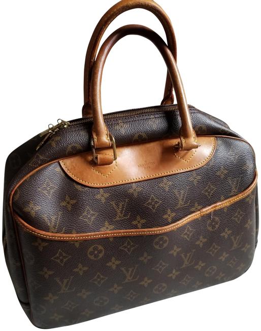 Louis Vuitton Deauville Brown Monogram Canvas Satchel