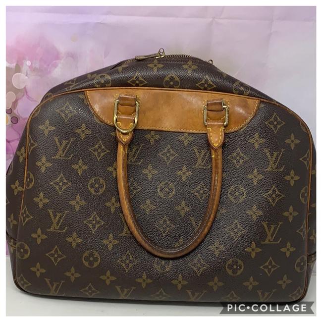 Louis Vuitton Deauville Monogram Brown Leather Satchel