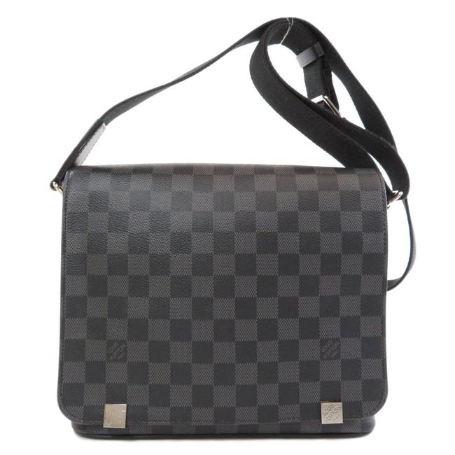 Louis Vuitton District N41028 Pmnm Men Damier Graphite Canvas Shoulder Bag