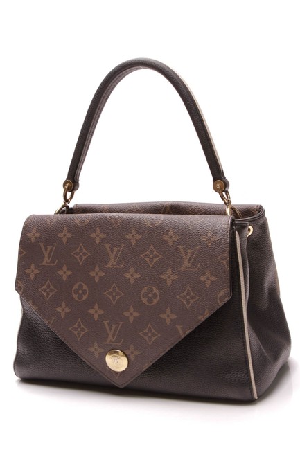Louis Vuitton Double V NoirMonogram Black Calfskin Satchel