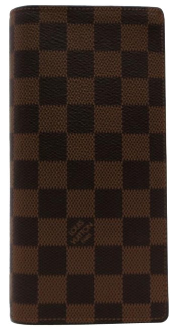 Louis Vuitton Ebene Ebene Brazza Men Bi fold N60017 Damier Canvas Wallet