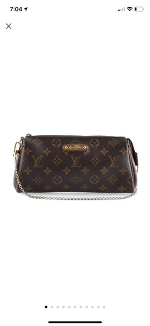 Louis Vuitton Eva Brown Monogram Leather Clutch