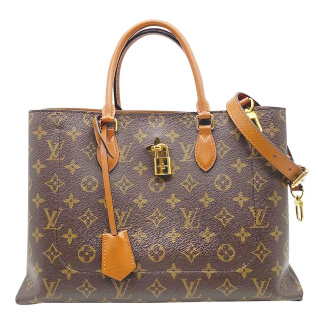 Louis Vuitton Flower Caramel Brown Monogram Canvas Tote