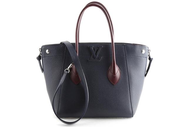 Louis Vuitton Freedom Navy Blue Leather Tote