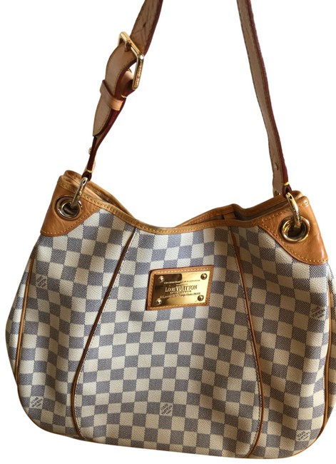 Louis Vuitton Galliera Damier Azur Leather Hobo Bag