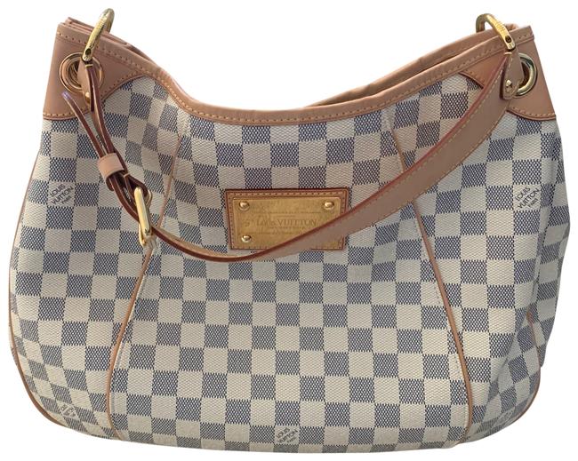 Louis Vuitton Galliera Gm Damier Azur White Canvas Hobo Bag