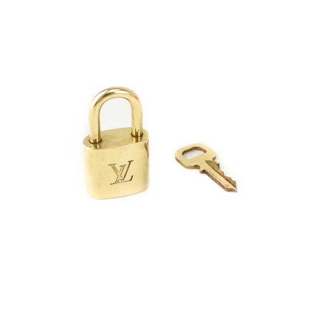 Louis Vuitton GoldBrass Metal Padlock Key Set #302 Nm