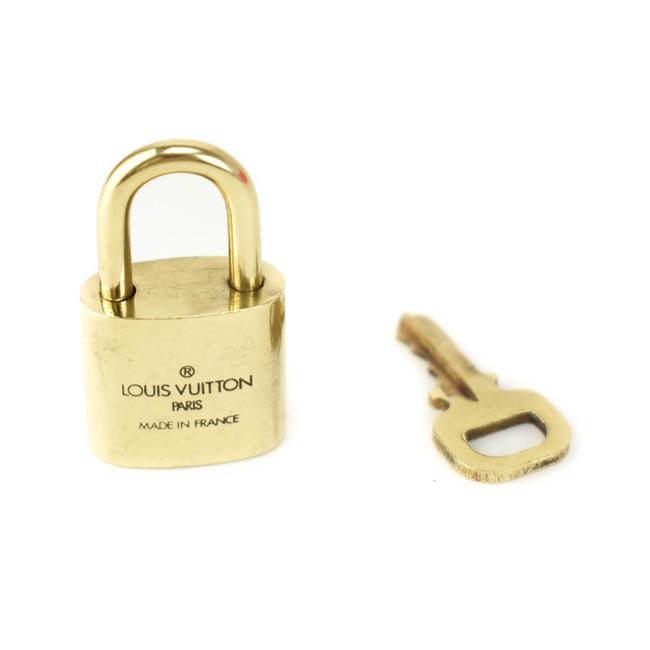 Louis Vuitton GoldBrass Metal Padlock Key Set #317 Nt