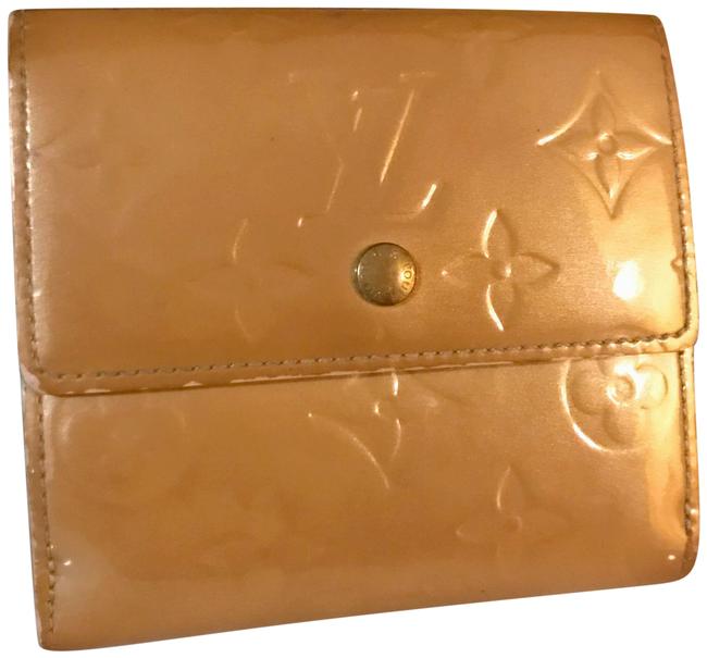 Louis Vuitton Golden Tan Beige Vernis Leather Compact Wallet