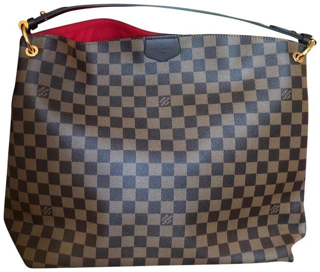 Louis Vuitton Graceful Mm Brown Canvas Hobo Bag
