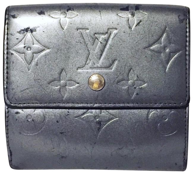 Louis Vuitton Gray Lv Vernis Leather Snap Wallet