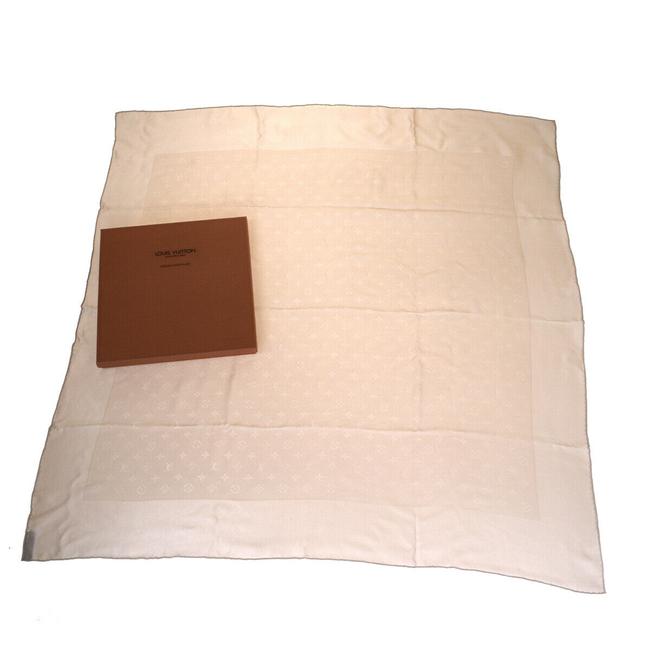 Louis Vuitton Gray XL Jumbo Long Muffler Monogram Silk ScarfWrap