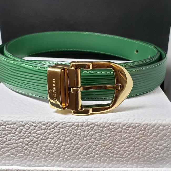 Louis Vuitton Green Epi Belt