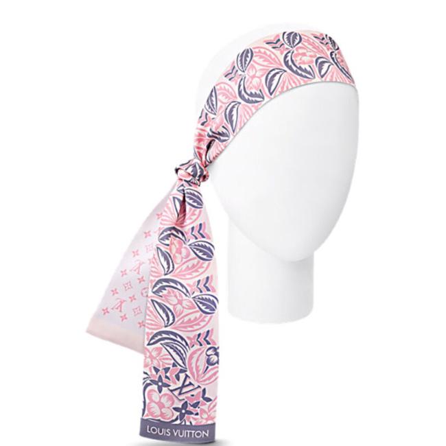 Louis Vuitton Grey Pink Monokinawa Bandeau ScarfWrap