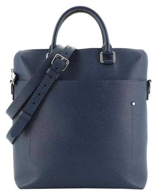 Louis Vuitton Grigori Taiga Blue Leather Tote