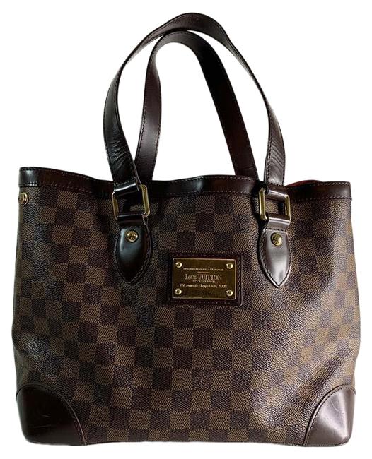 Louis Vuitton Hampstead Mm Tote Brown Damier Ebene Canvas Shoulder Bag