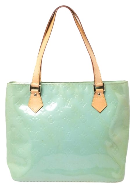 Louis Vuitton Houston Mint Green Vernis Monogram Tote