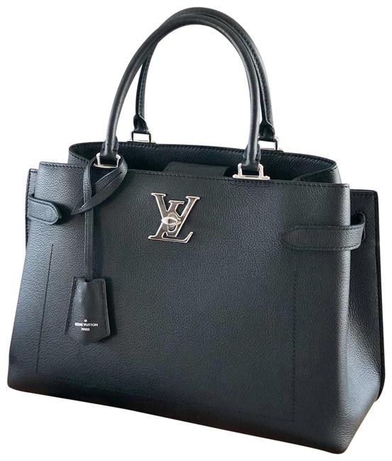 Louis Vuitton In Stores Lockme Day Calfskin Black Leather Tote