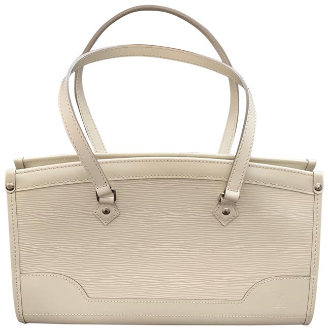 Louis Vuitton Madeline Ivory White Epi Leather Satchel