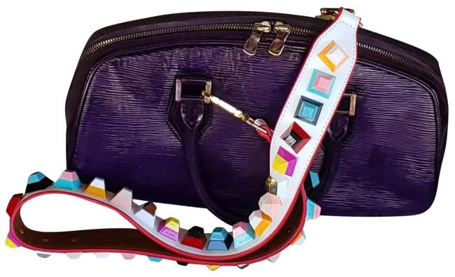 Louis Vuitton Jasmine Purple Leather Satchel