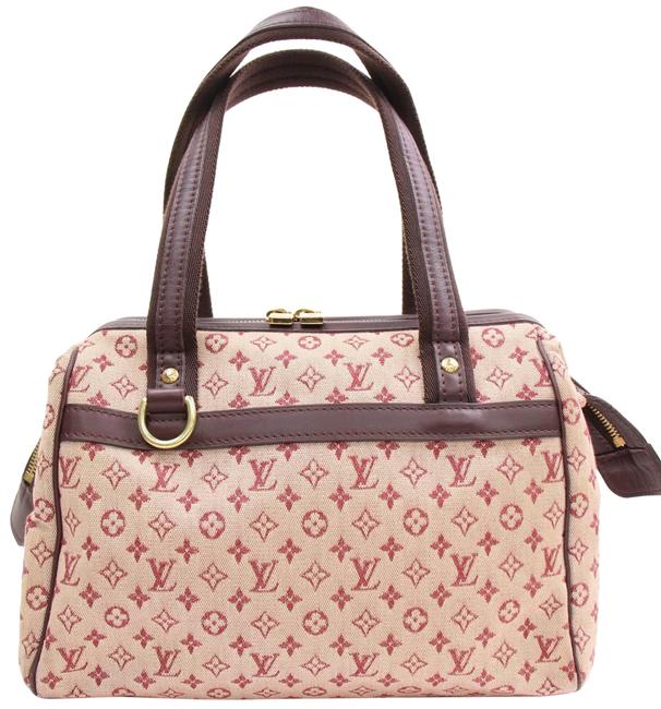 Louis Vuitton Josephine Monogram Mini Lin 868518 Burgundy Canvas Satchel