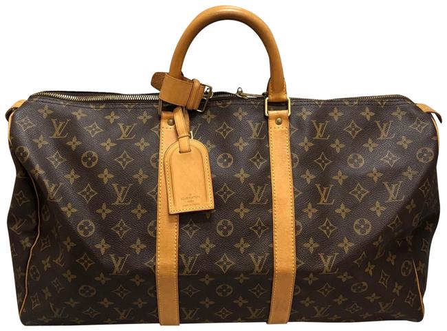 Louis Vuitton Keepall 50 Brown Monogram Canvas WeekendTravel Bag