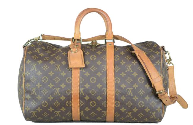 Louis Vuitton Keepall Bandouliere 45 Brown Monogram Canvas Cross Body Bag