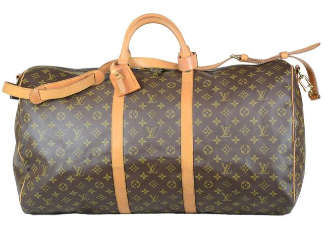 Louis Vuitton Keepall Bandouliere 60 Brown Monogram Canvas Cross Body Bag