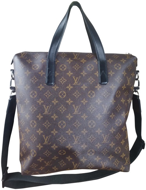Louis Vuitton Kitan Handbag Macassar Brown Monogram Canvas Tote