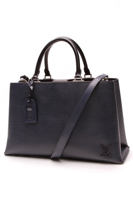 Louis Vuitton Kleber Mm Indigo Blue Epi Leather Satchel
