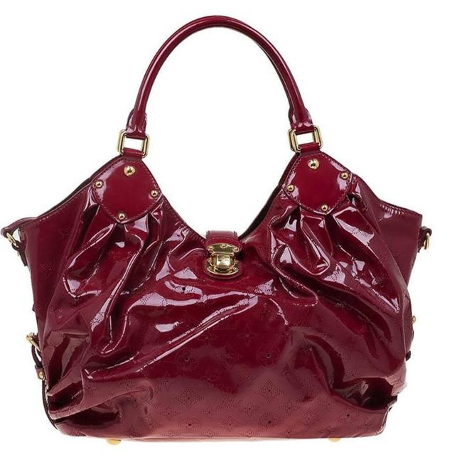Louis Vuitton L Cerise Monogram Patent Leather Surya Red Tote
