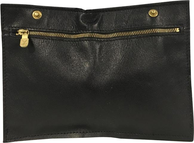 Louis Vuitton Leather Case Black Clutch