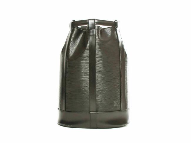 Louis Vuitton Leather Randonnee Gm Black Backpack