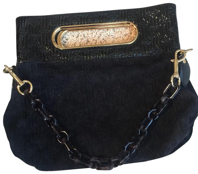 Louis Vuitton Limited Addition Black Patent LeatherSuede Clutch